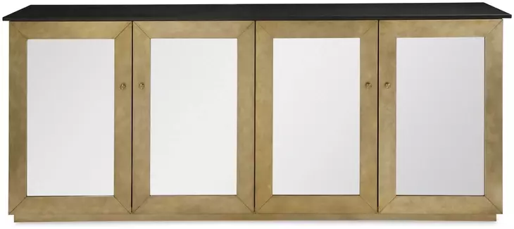 Tara Shaw Black and Gold 4 Door Le Marais Credenza