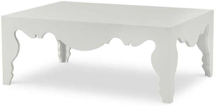 Tara Shaw French White Plaster Rectangular Sven Cocktail Table