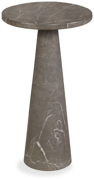 Tara Shaw Gray Round Petite Pontchartrain Accent Table