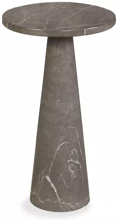 Tara Shaw Gray Round Petite Pontchartrain Accent Table