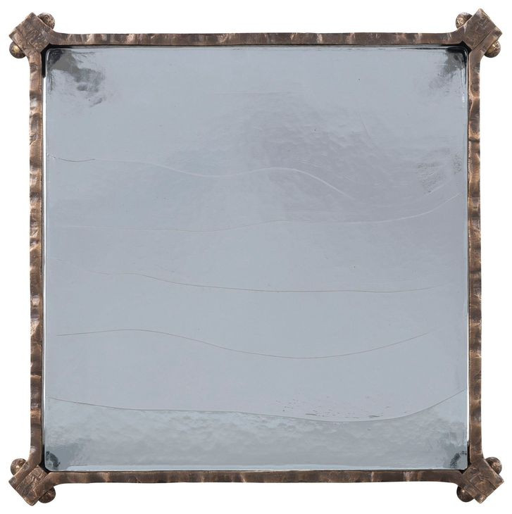 Tara Shaw Aged Bronze Square Voltaire Lamp Table