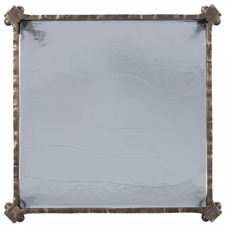 Tara Shaw Aged Bronze Square Voltaire Lamp Table