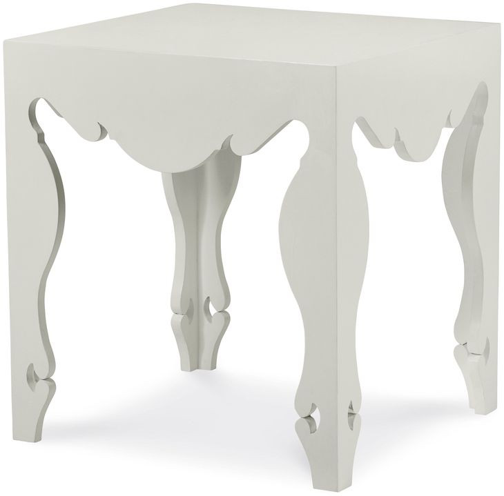 Tara Shaw French White Plaster Rectangular Sven Lamp Table