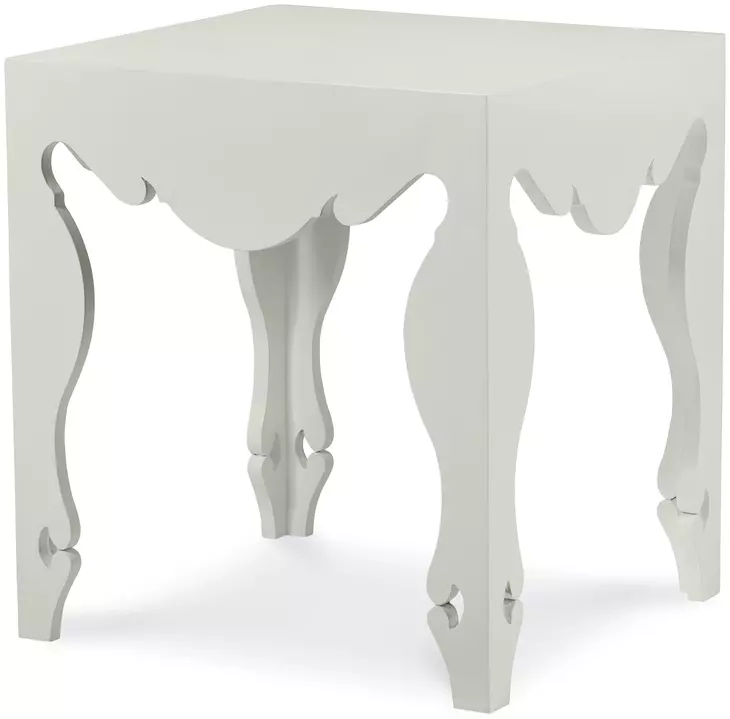 Tara Shaw French White Plaster Rectangular Sven Lamp Table