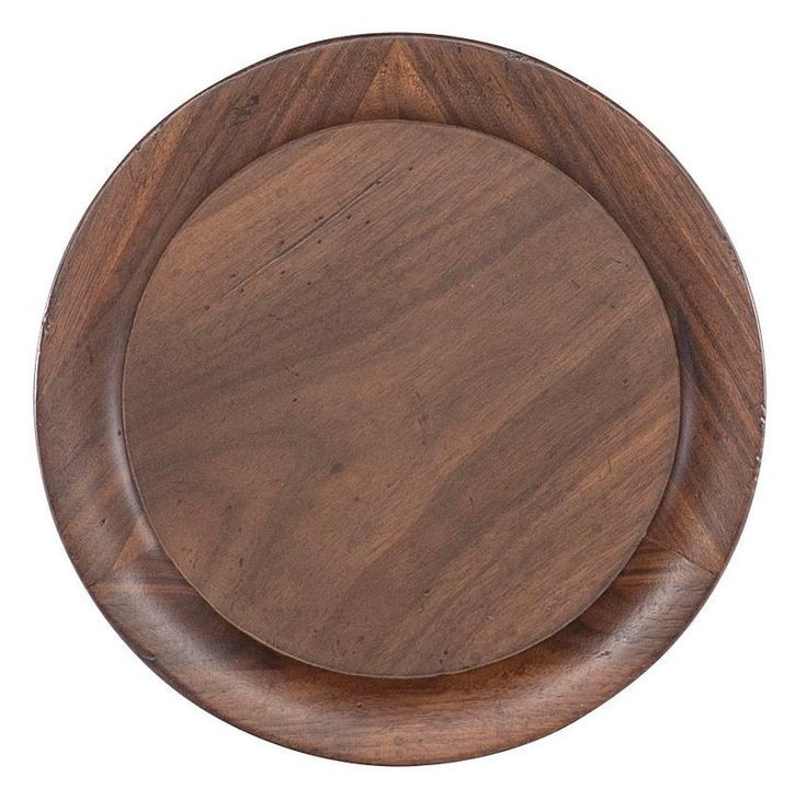 Tara Shaw French Wax Natural Round Petite Salon Accent Table