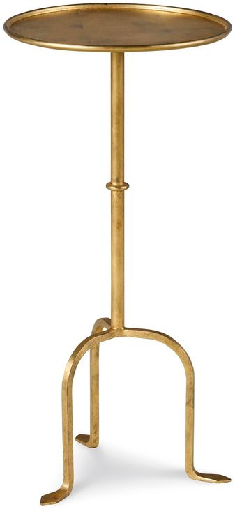 Tara Shaw Gold Round Petite Parisian Accent Table