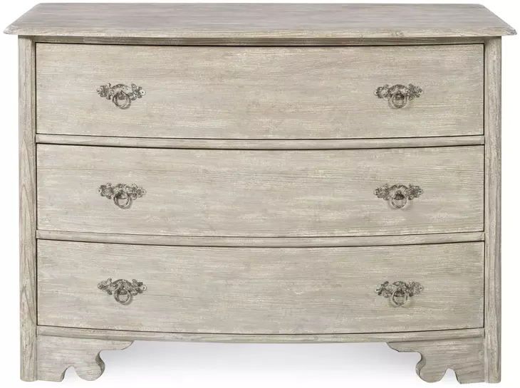 Tara Shaw Swedish Scraped Cream 3 Drawer Elise Chest