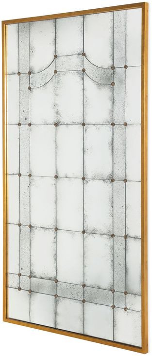 Tara Shaw Brass Rectangular Florence Floor Mirror
