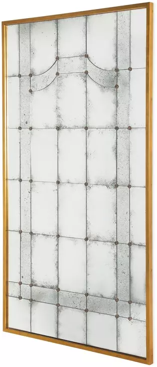 Tara Shaw Brass Rectangular Florence Floor Mirror