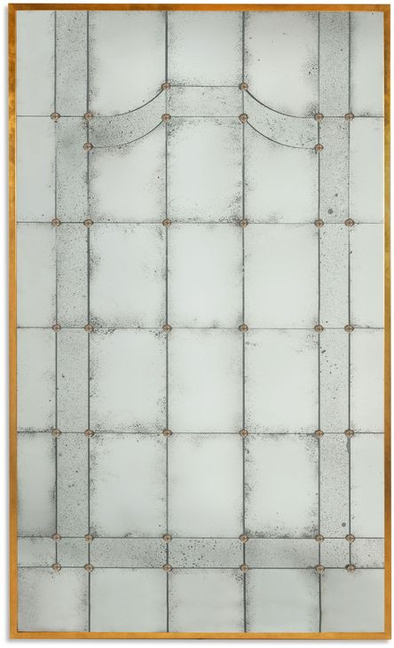 Tara Shaw Brass Rectangular Florence Floor Mirror