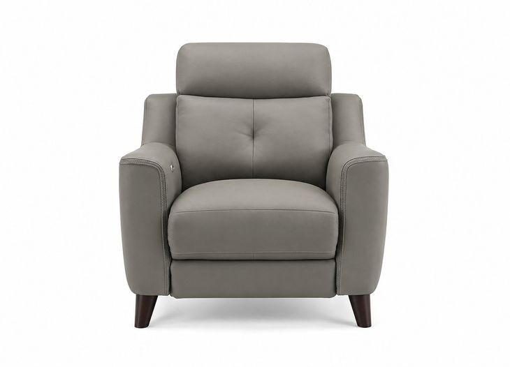Cordell Slate Leather Zero Gravity Power Recliner with Power Headrest and USB Charging