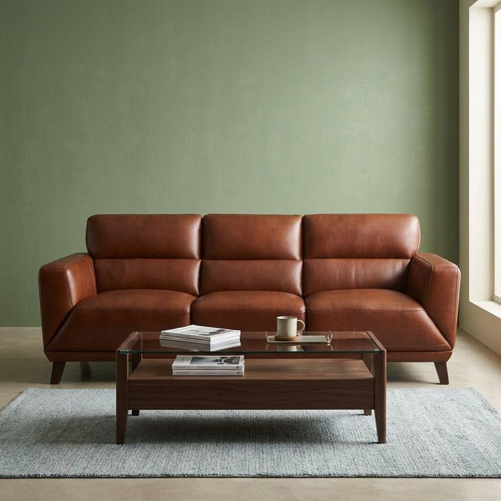Colton Brandy Leather Living Room Set