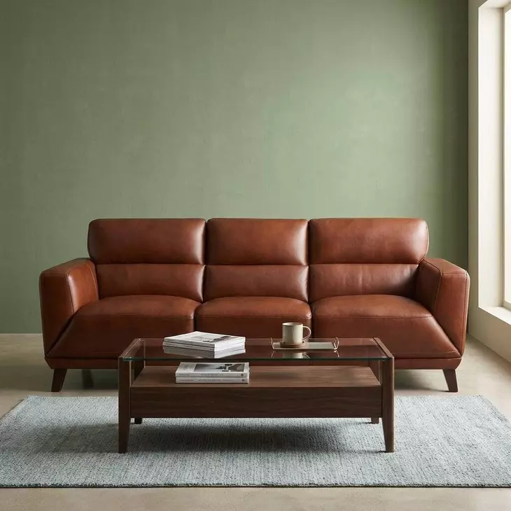 Colton Brandy Leather Living Room Set