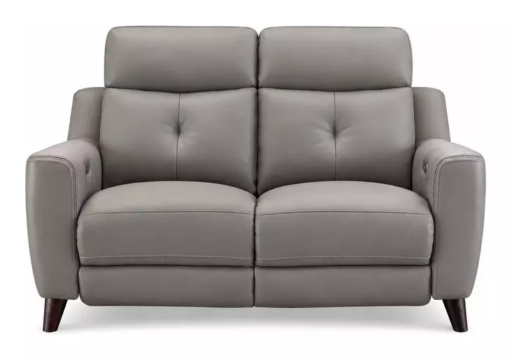 Cordell Slate Leather 63" Zero Gravity Power Reclining Loveseat with Power Headrest and USB Charging