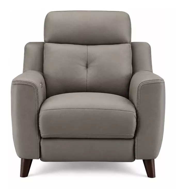 Cordell Slate Leather Zero Gravity Power Recliner with Power Headrest and USB Charging