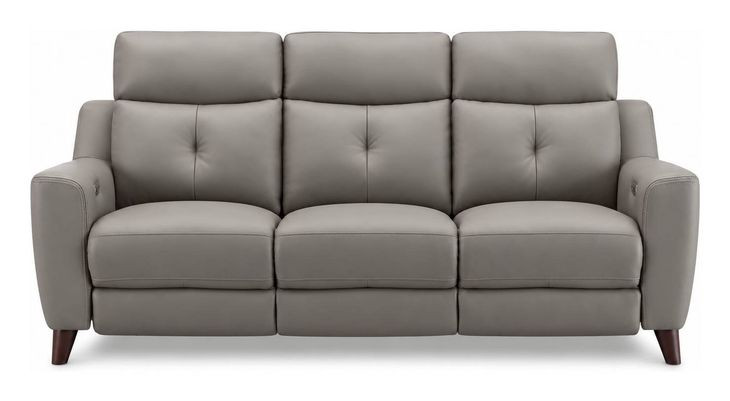 Cordell Slate Leather 86" Zero Gravity Power Reclining Sofa with Power Headrest and USB Charging