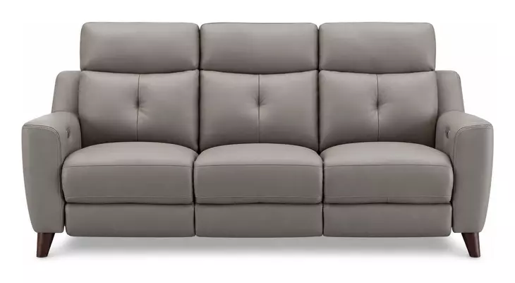 Cordell Slate Leather 86" Zero Gravity Power Reclining Sofa with Power Headrest and USB Charging