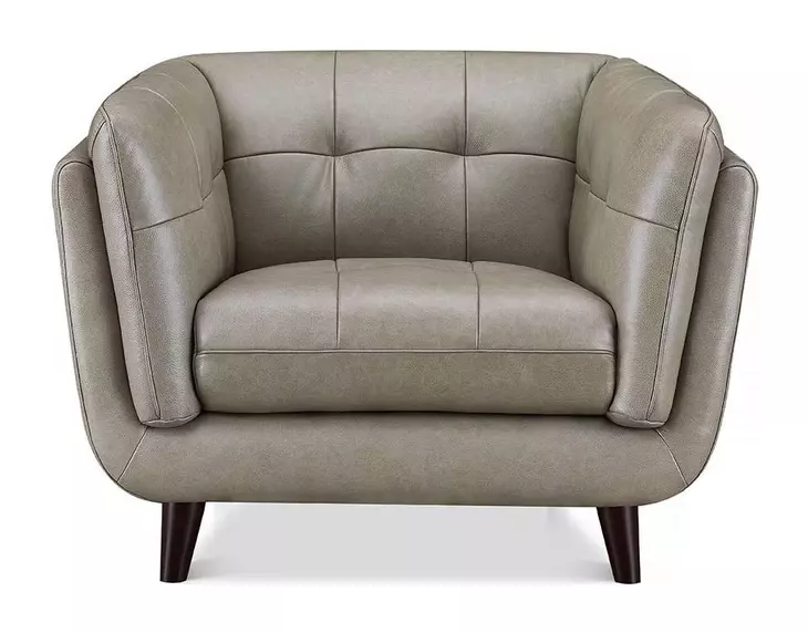 Sorella Slate Leather Upholstered Accent Chair