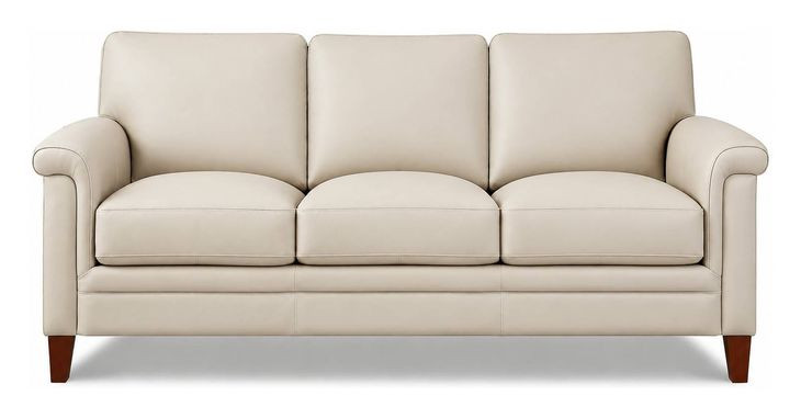 Wendover Vanilla Leather 84" Sofa