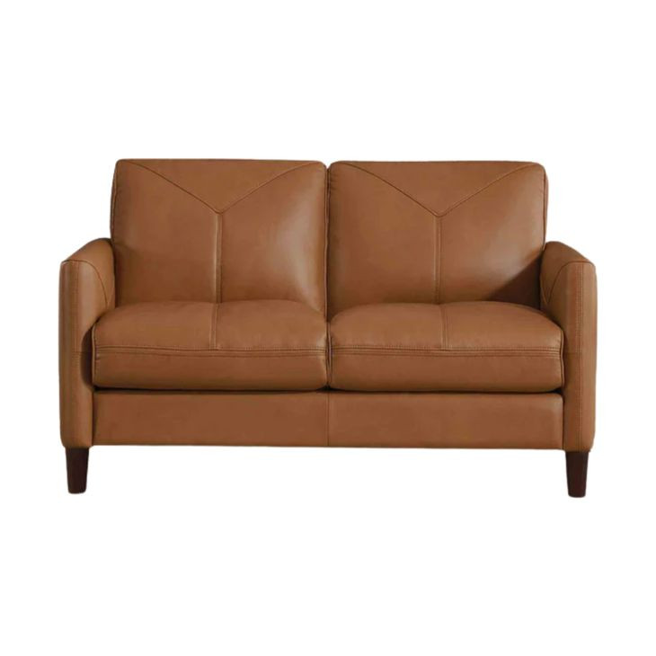 Yorwick Cognac Leather 57" Loveseat