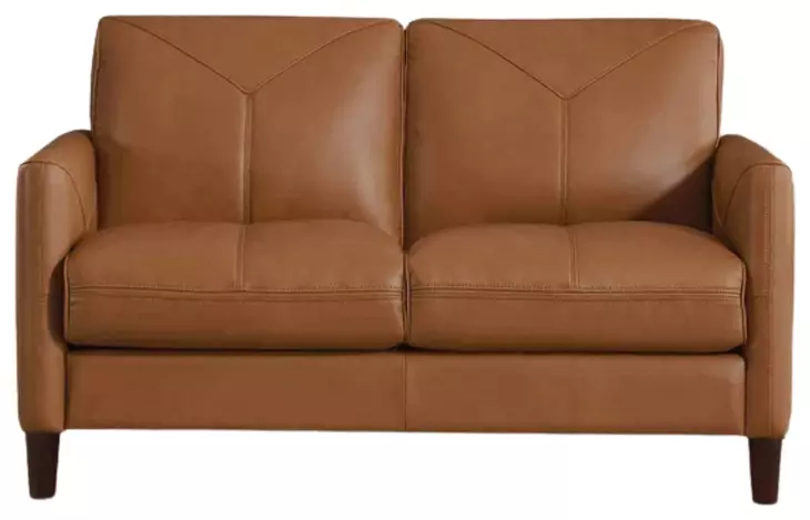 Yorwick Cognac Leather 57" Loveseat