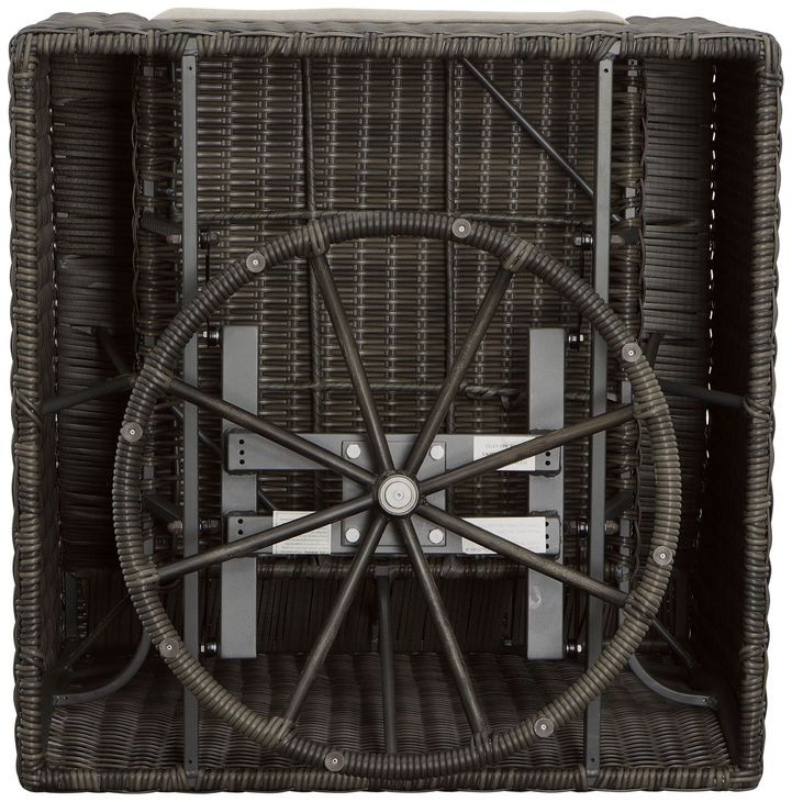 Jones Brown Outdoor Swivel Lounge Chair Set of 2 - Thumbnail 2