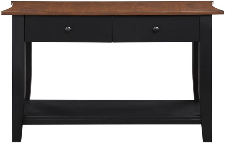 Joplin Black and Brown Rectangular Sofa Table