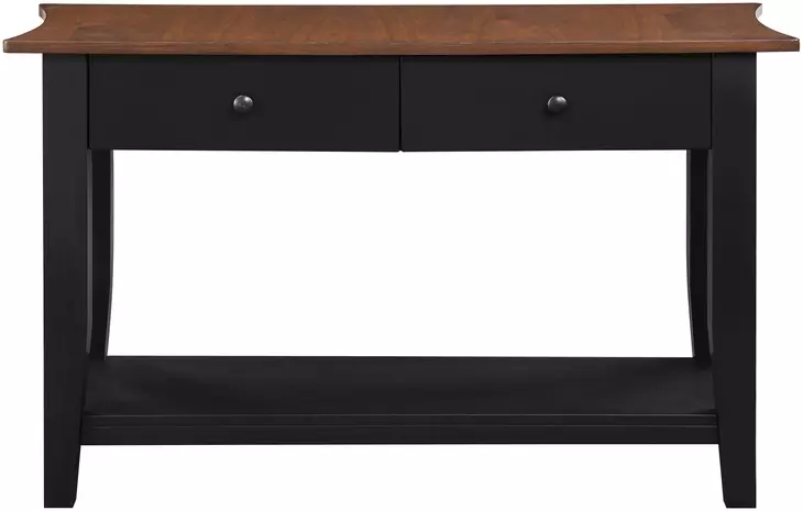 Joplin Black and Brown Rectangular Sofa Table
