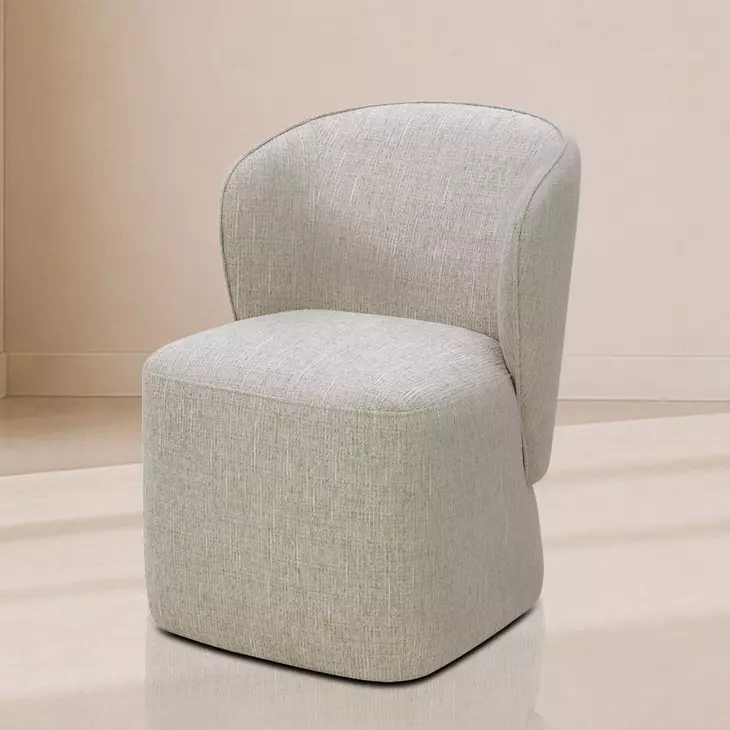 Zephyr Twillow Sand Upholstered Dining Chair Set of 2