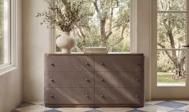 Simone Brown 6 Drawer Dresser