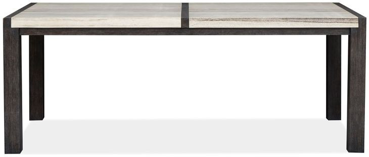Plum Creek Ravenwood Black and White 80" Rectangular Dining Table