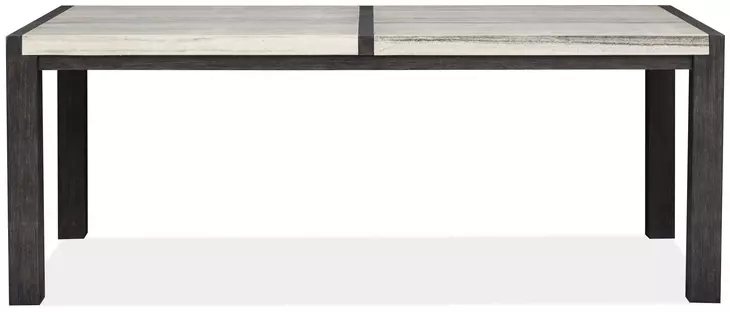 Plum Creek Ravenwood Black and White 80" Rectangular Dining Table