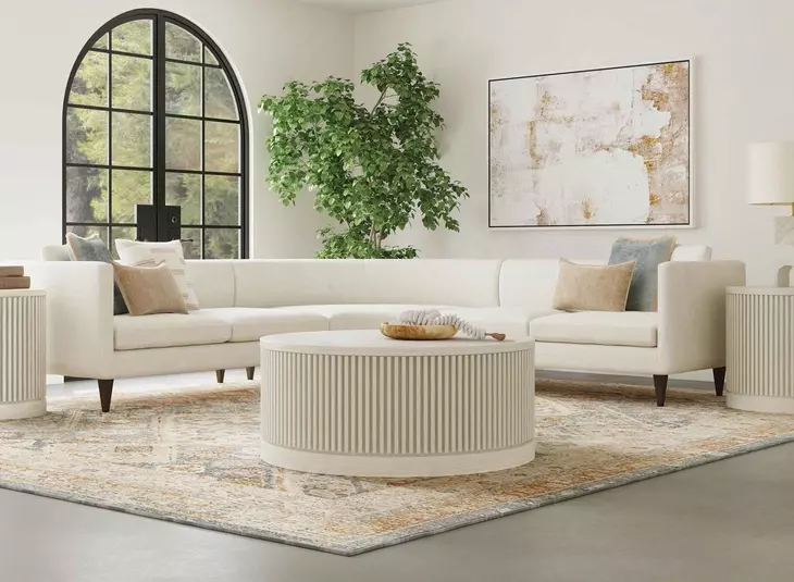 Tulane White Round Occassional Table Set