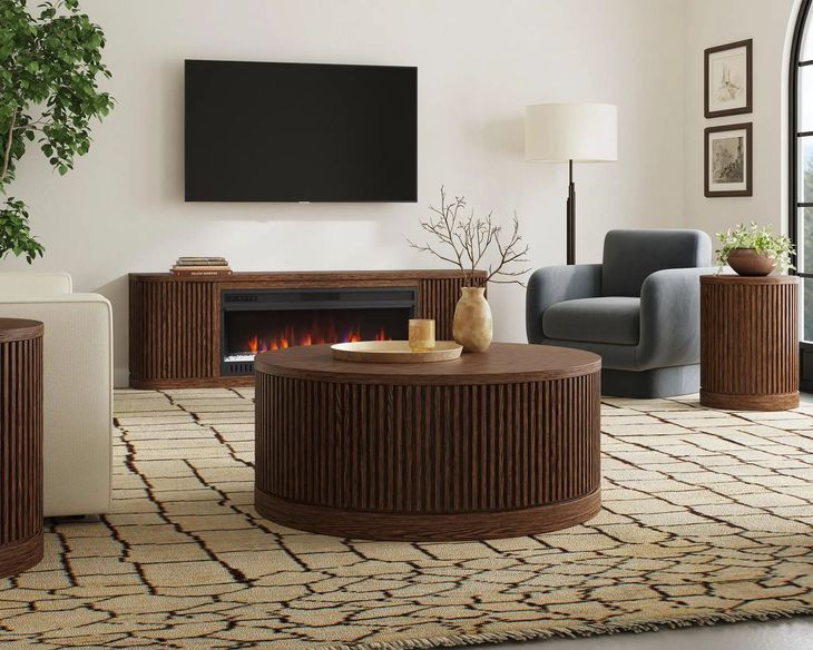 Tulane Brown 42" Round Coffee Table