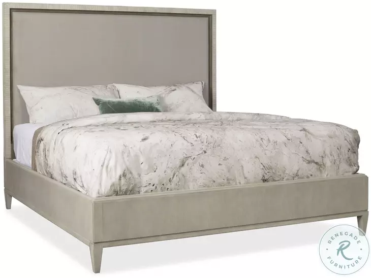 Elixir Grey And Serene Gray Beige Queen upholstered Bed
