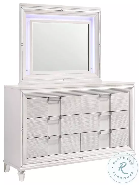 Charlotte White 6 Drawer Dresser And Mirror