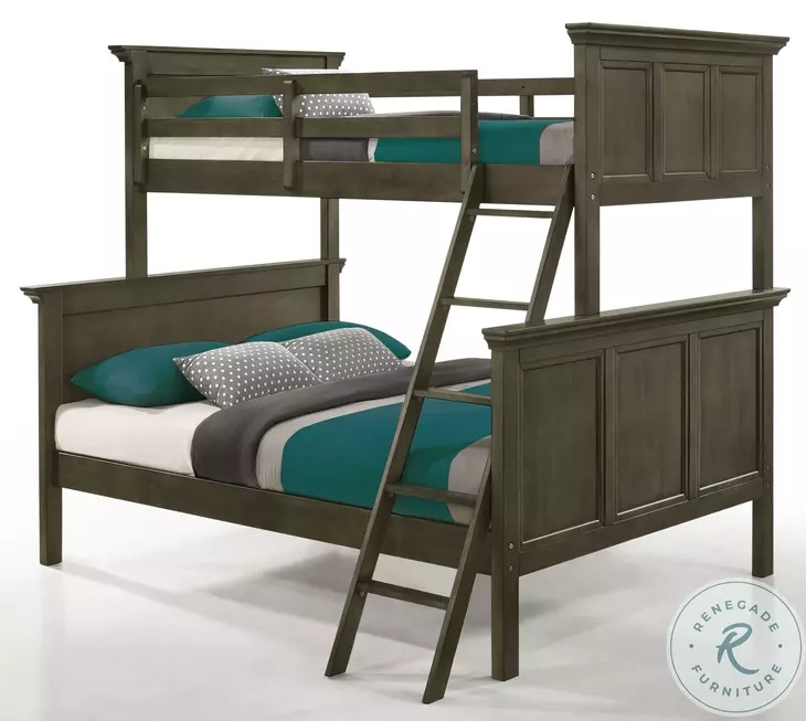 San Mateo Youth Gray Twin Over Full Bunk Bed