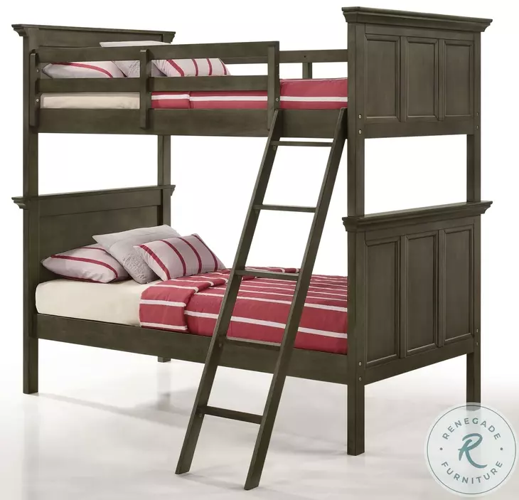 San Mateo Youth Gray Twin Over Twin Bunk Bed