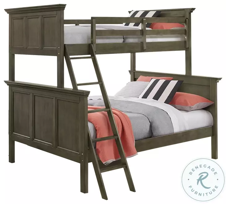San Mateo Gray Twin Over Full Bunk Bed