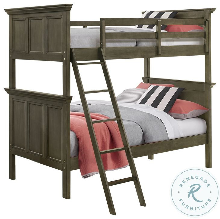 San Mateo Youth Gray Twin Over Twin Bunk Bed