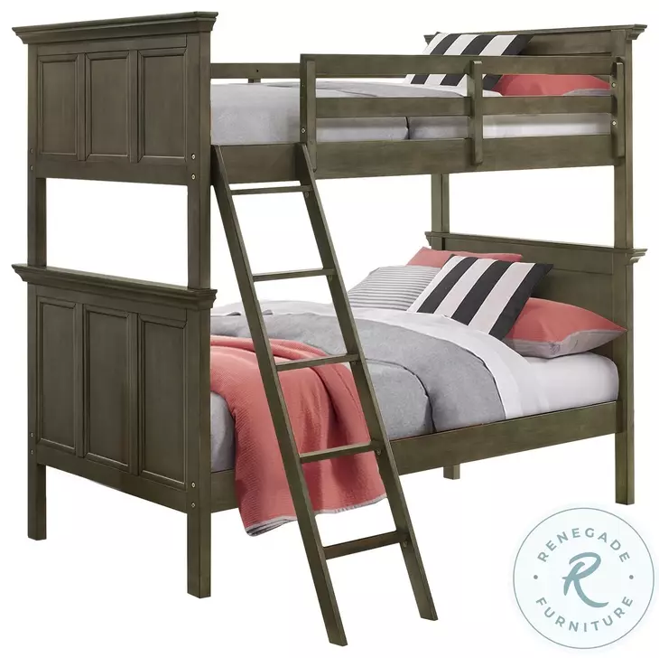 San Mateo Gray Twin Over Twin Bunk Bed