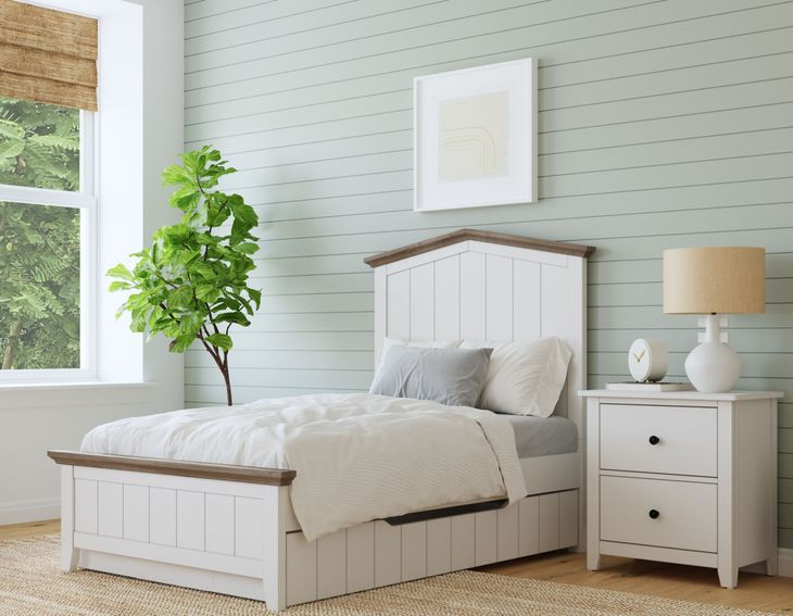 Lodge Cookies and Cream Twin Bed with Trundle