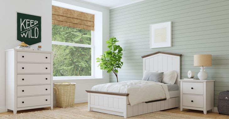 Lodge Cookies and Cream Twin Bed with Trundle