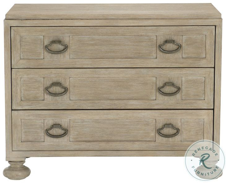 Santa Barbara Sandstone and Travertine Stone 3 Drawer Bachelor's Chest