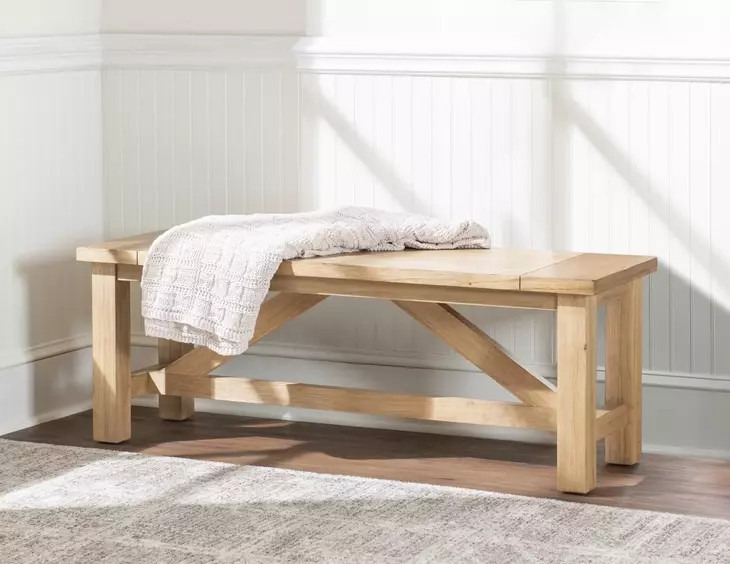 XXXs and OOOs Amber Bed Bench