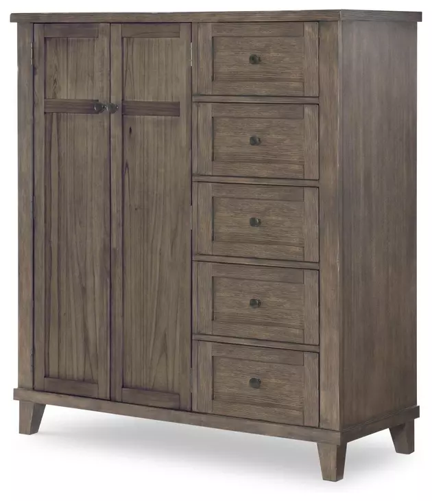XXXs and OOOs Cocoa 5 Drawer Door Chest
