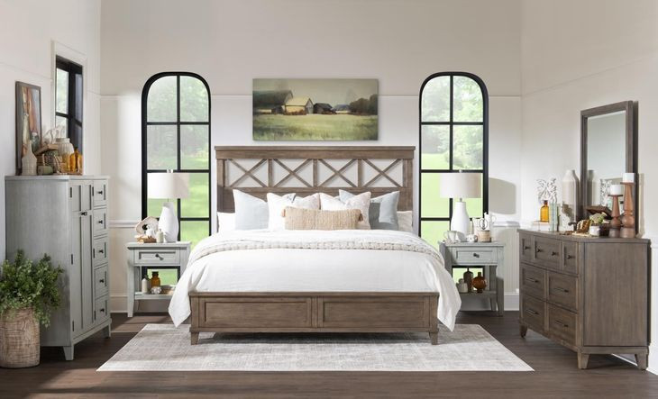 XXXs and OOOs Cocoa Queen Panel Bed
