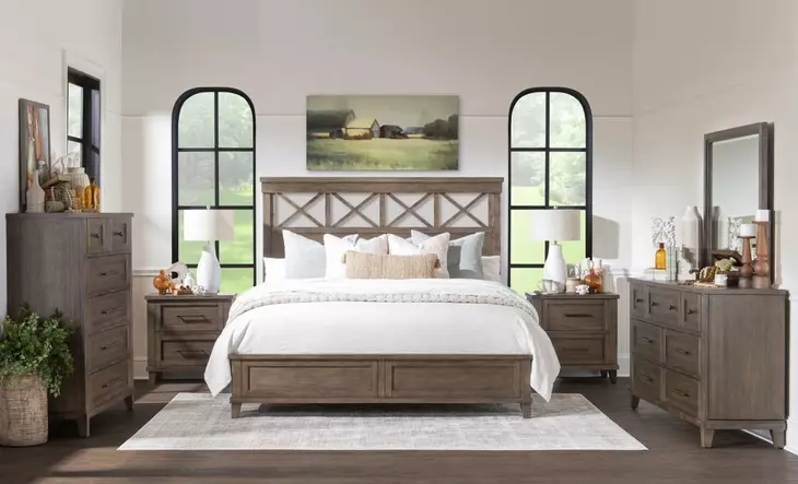 XXXs and OOOs Cocoa 7 Drawer Dresser with USB Charging