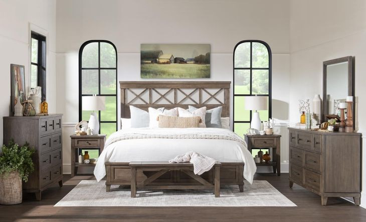 XXXs and OOOs Cocoa Queen Panel Bed