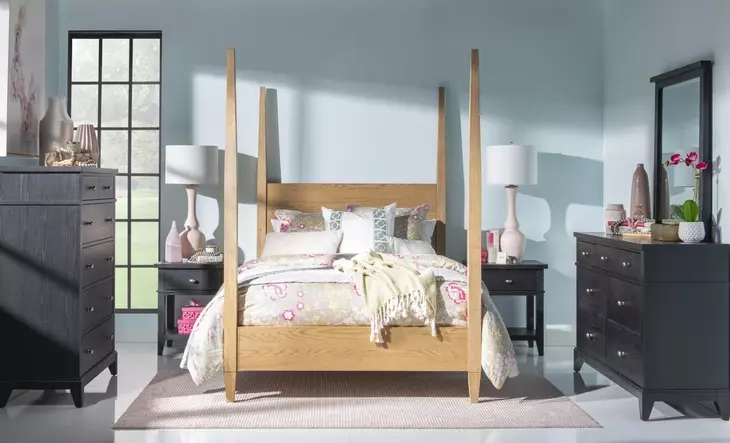 Todays Traditions Natural Hickory Full Poster Bed